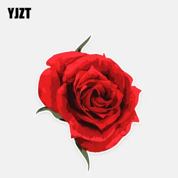 

YJZT 9.2*12CM Pretty Colored Roses Flowers Decor Car Stickers Personalized 11A0814