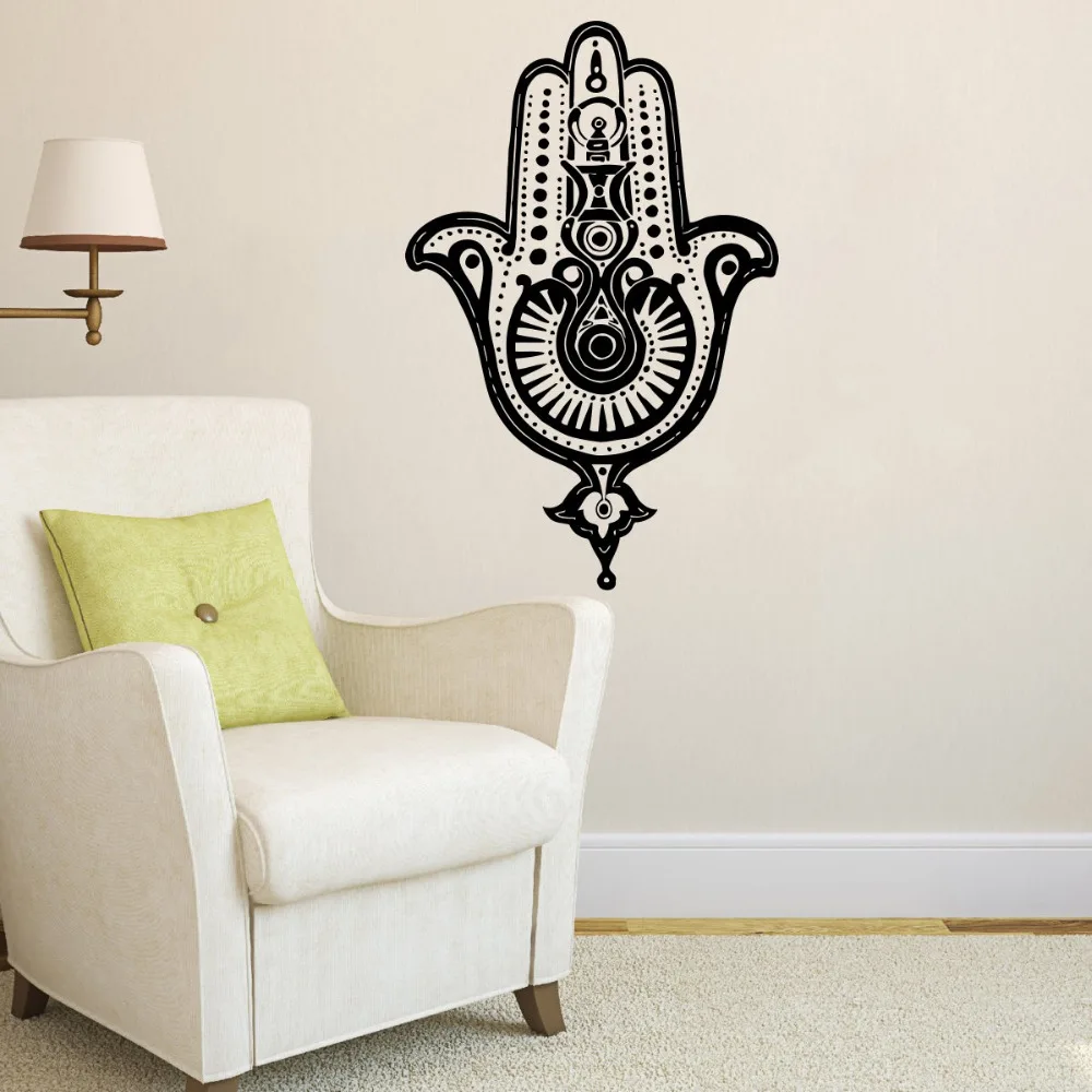 Hamsa Наклейка на стену Мандала для спальни гостиной Фатима ручной символ