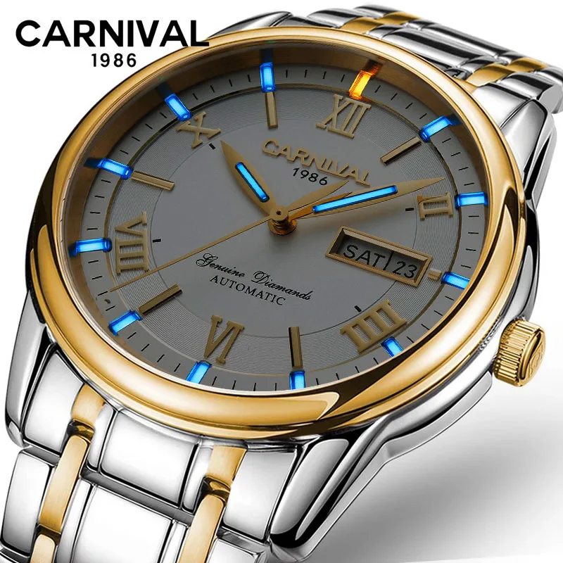 

Blue Tritium Luminous Luxury Sport Clock Sapphire Men Automatic Watch Military Mechanical Auto Date Mens Wristwatch Relogio