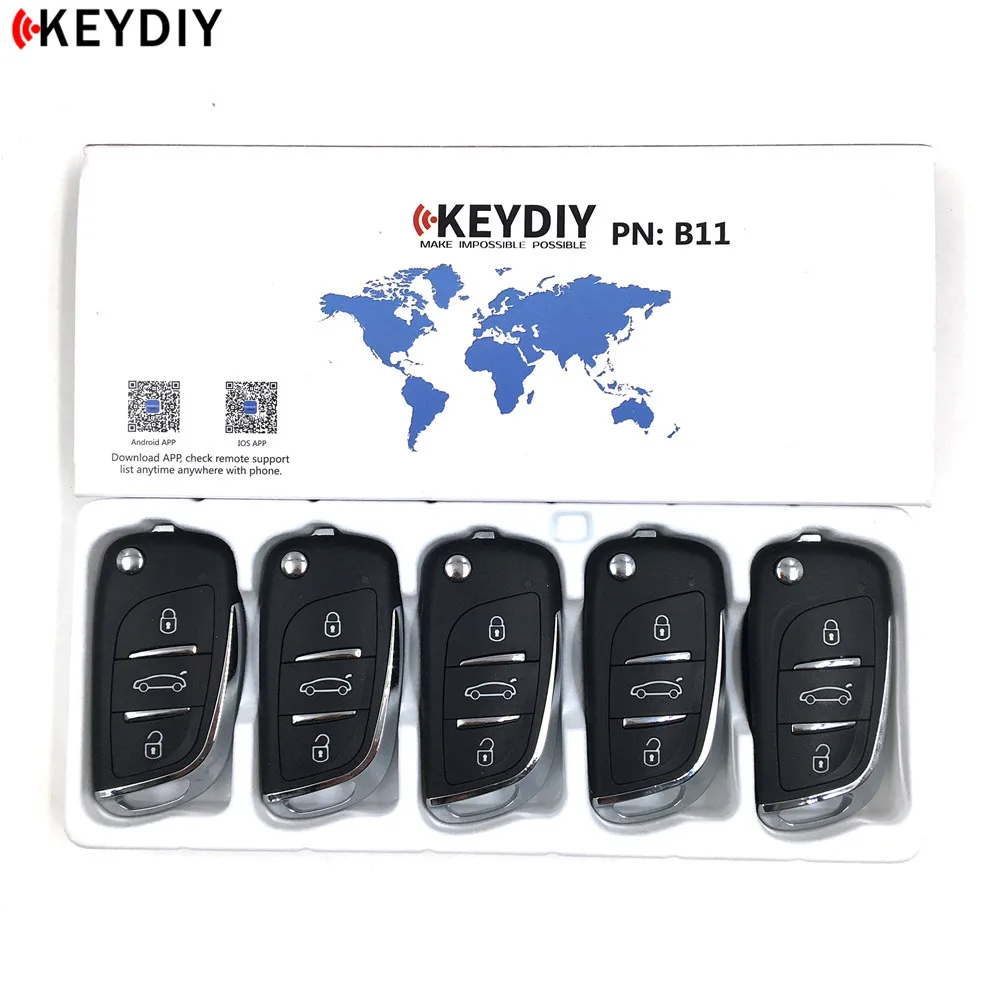 

5pcs,B11 KEYDIY Original KD900/KD-X2/URG200 Key Programmer B Series Remote Control DS stytle for KD MINI Remote Generator