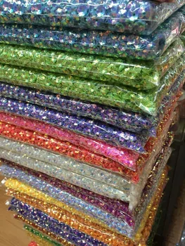 

50g/lot PVC Sequins 6mm Flower With 1 Center Hole Plum Blossom Cup Loose Sequins 13 AB Golden Brilliant Colors Available