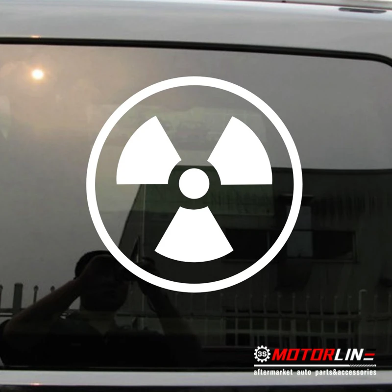 

pick size color Radioactive Symbol Radiation Decal Sticker Car Vinyl die cut no background