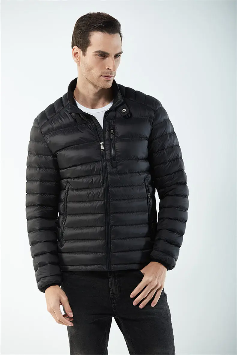 Brand Mens Jackets Wind Water Resistant Autumn Winter Stand Collar Male Jacket Coats Men Zipper Pockets US EU Size Machine Wash 07