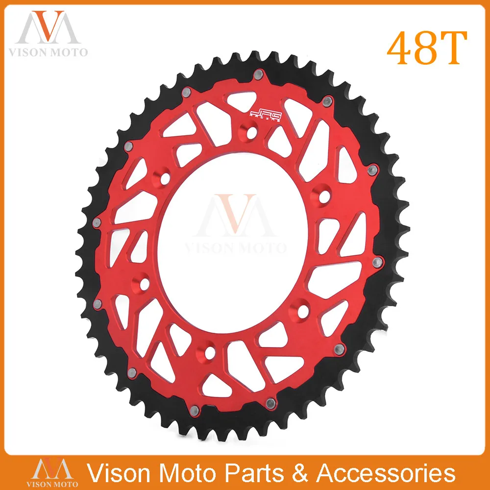 Dentada de Corrente Bicicleta da Sujeira Traseira para Crf150f 50 51 52 Cnc Roda Cr250r Crf250r Xr250r Crf450r Xr650r Xl250 Motocross 45 t 47 48 49 10 Rodas dentadas