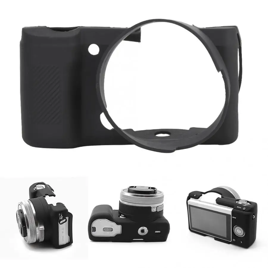 

New Soft Silicone Protective Case Dust-Proof Anti-Slip Shell for Sony A5000 A5100 Camera Protective Case Cover