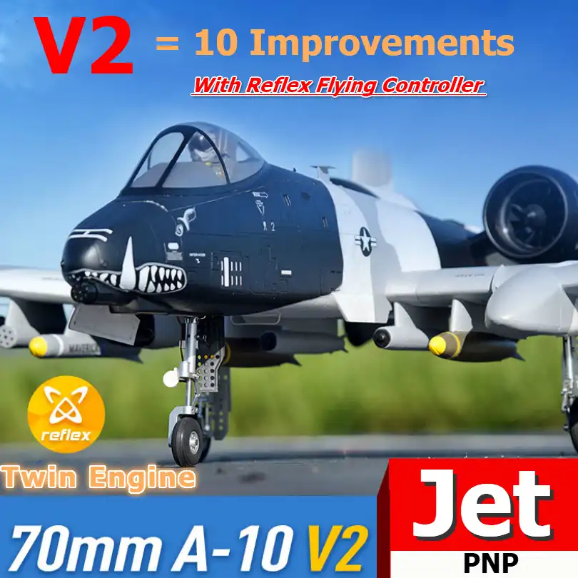 Fms rc 飛行機 70 ミリメートル A 10 A10 イボイノシシ V2 ...