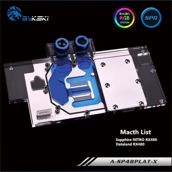 

Bykski Full Coverage GPU Water Block For Sapphire NITRO RX480 / Dataland RX480 Graphics Card A-SP48PLAT-X