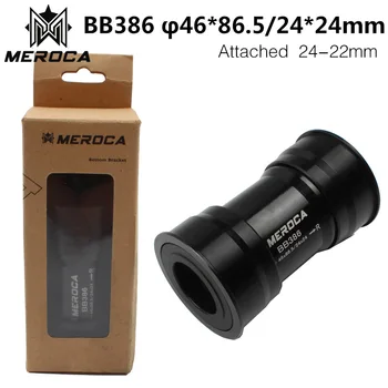 

MEROCA BB386 EVO Press-in center axis axle bottom bracket PF30 frame turn for Shimano crankset shaft 24mm (22mm)