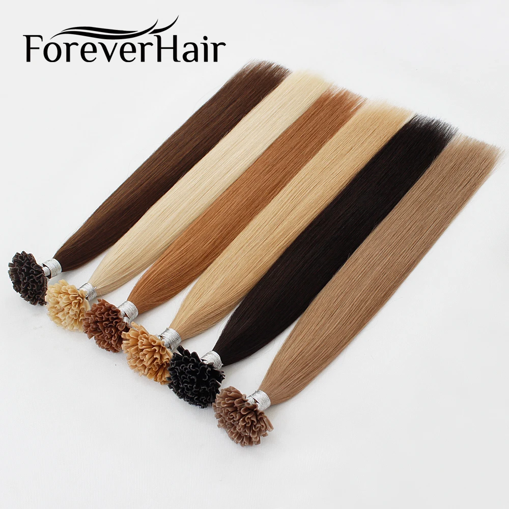 Накладные человеческие волосы FOREVER HAIR 0 8 г/локон 16 дюймов 18 20 в капсулах с
