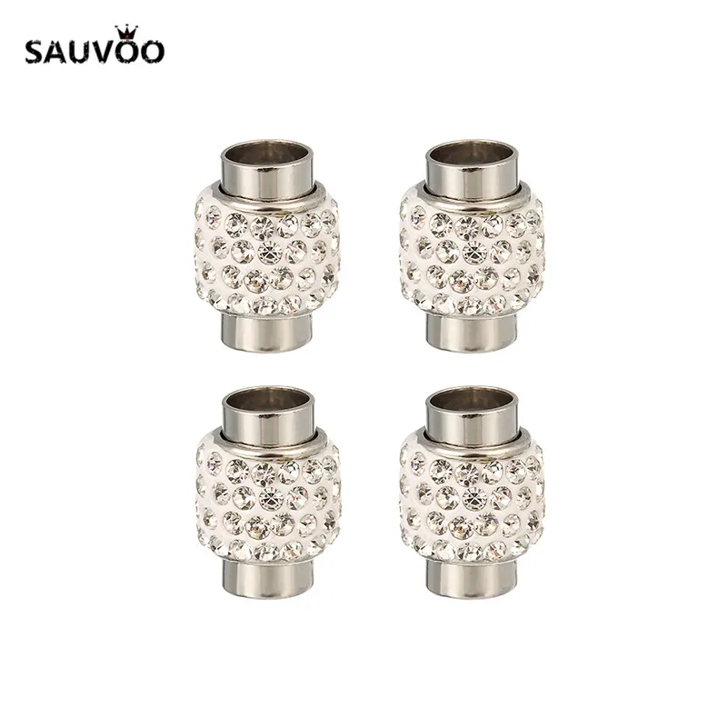 Sauvoo 10 шт./лот горный хрусталь кристалл магнитные застежки подходят для 5 мм 6 7