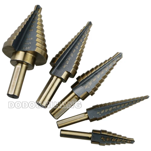 Arrival-High-Quality-5pcs-Set-HSS-COBALT-MULTIPLE-HOLE-50-Sizes-STEP-DDRILL-BIT-SET-w (1)