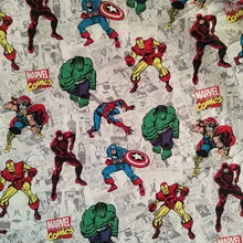 Красивая широкая 110 см Ткань комиксов хлопок ткань комиксов. Герои Мстителей напечатаны детская ткань пэчворк Сделай Сам швейная одежда