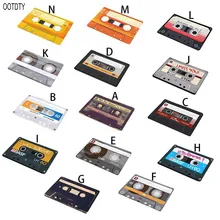 40x60CM Vintage Cassette Tape 3D Impresión Digital interior felpudo rectangular franela cocina alfombra PVC antideslizante alfombra trasera suelo