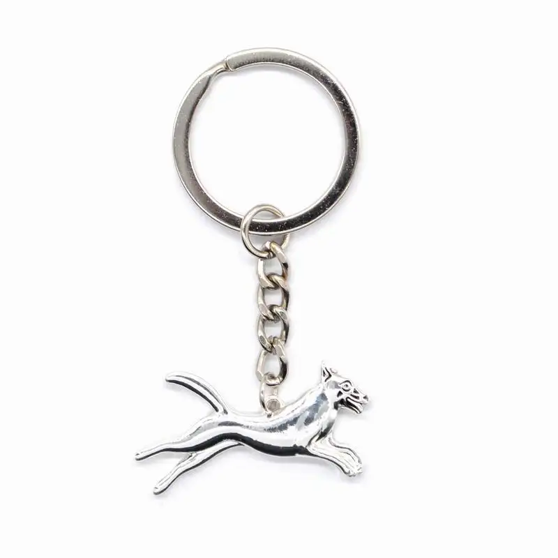 Moda Elegante Leaping Belga Malinois Portachiavi Pet Dog Car Bag Holders Lovers Metal Dog Pendant Portachiavi