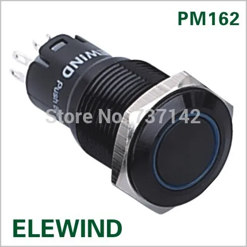 

(Hot !) 16mm IP67 push button switch With circle light(PM162F-11ZE/B/12V/A/IP67,CE,ROHS)