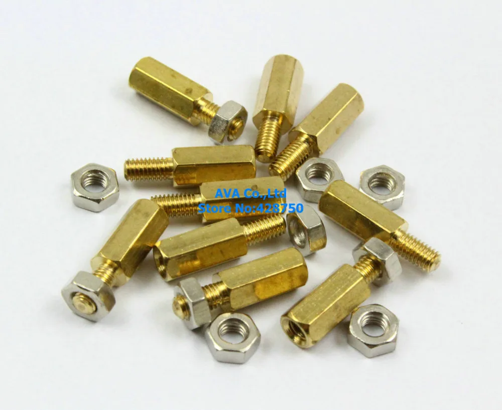 50 M3x6mm Male Female Hex PCB Standoff Spacers 10mm Body Length with