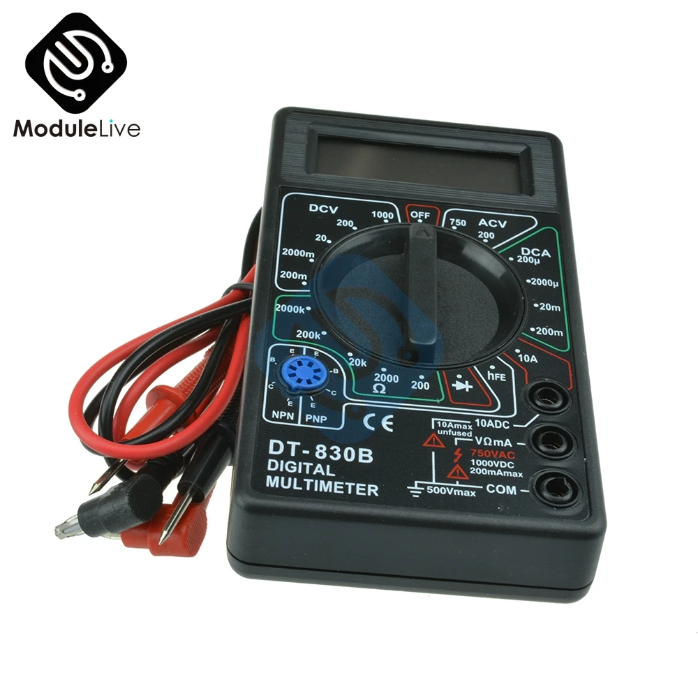 DT830B Профессиональный цифровой мультиметр с ЖК дисплеем измеритель переменного