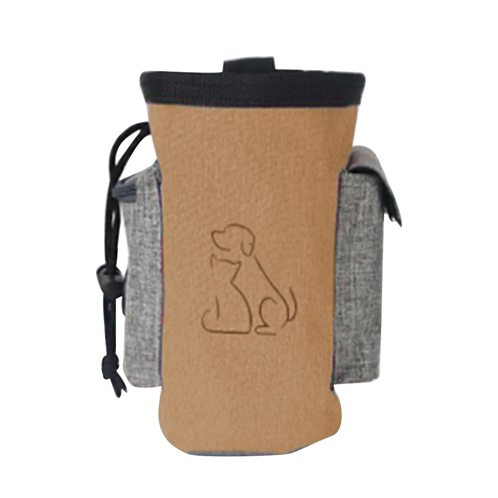 Сумка Карманный тренировочный поясной пакет портативный открытый сумка для обучения собаки водонепроницаемый корм для домашних животных закуска награда съемный хранения прогулки - Цвет: Coffee