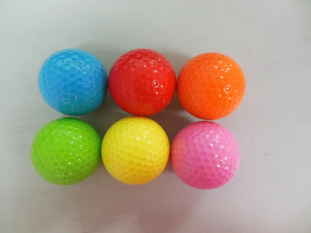12 قطع واحد دزينة الجملة فارغة البسيطة ملعب جولف الكرة متنوعة الملونة كرة جولف