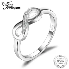 JewelryPalace Infinity Forever Love Anniversary Promise Ring For Women Genuine 925 Sterling Silver Fine Jewelry