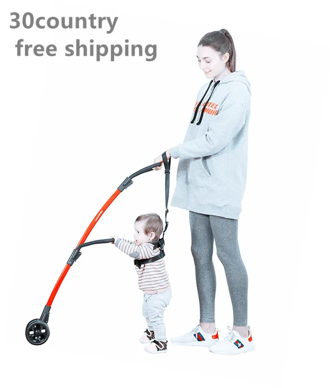 

Luvion Baby Walker with wheels standing-up start to walk balance Harnesses Leashes baby moving Walker with wheels scooter