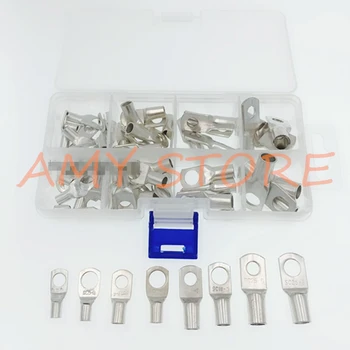 

60pcs Bolt Hole Tinned Copper Cable lug Battery Terminals set Wire terminals connector SC25-8 SC25-6 SC16-8 SC16-6 SC10-8 SC10-6