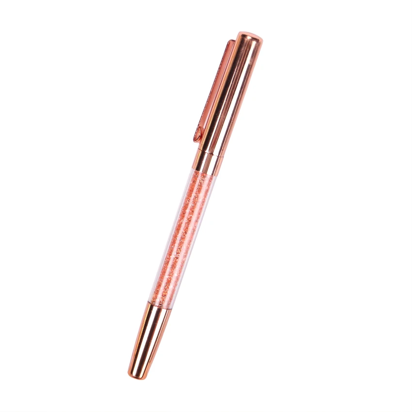 Креативный металлический хрустальный шар "Бриллиант" ручка канцелярские принадлежности заправка 0,7 мм шариковая ручка для подписи для офиса школы поставщиков - Цвет: Rose Gold