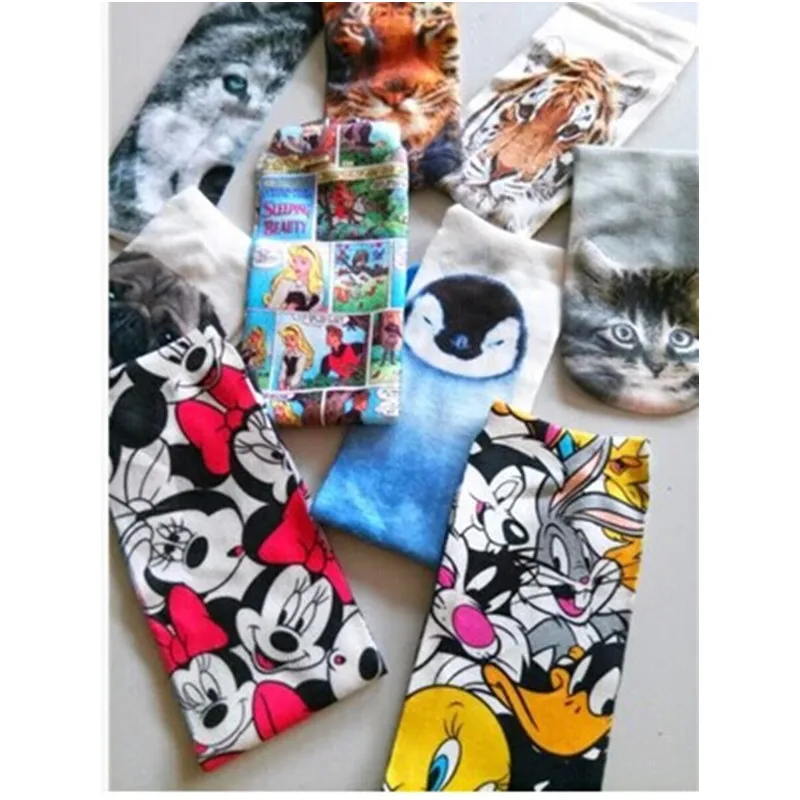 Горячее предложение! Распродажа! Новая мода 3D, принт с животными, носки Повседневное с милой надписью; Разноцветные носки в стиле унисекс