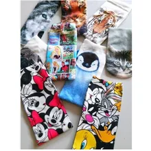 Горячее предложение! Распродажа! Новая мода 3D, принт с животными, носки Повседневное с милой надписью; Разноцветные носки в стиле унисекс