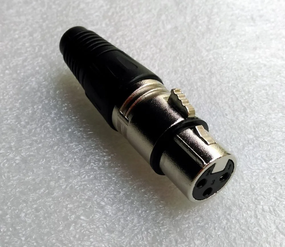 

3Pins silver XLR Female connector Microphone connector MIC Adapter