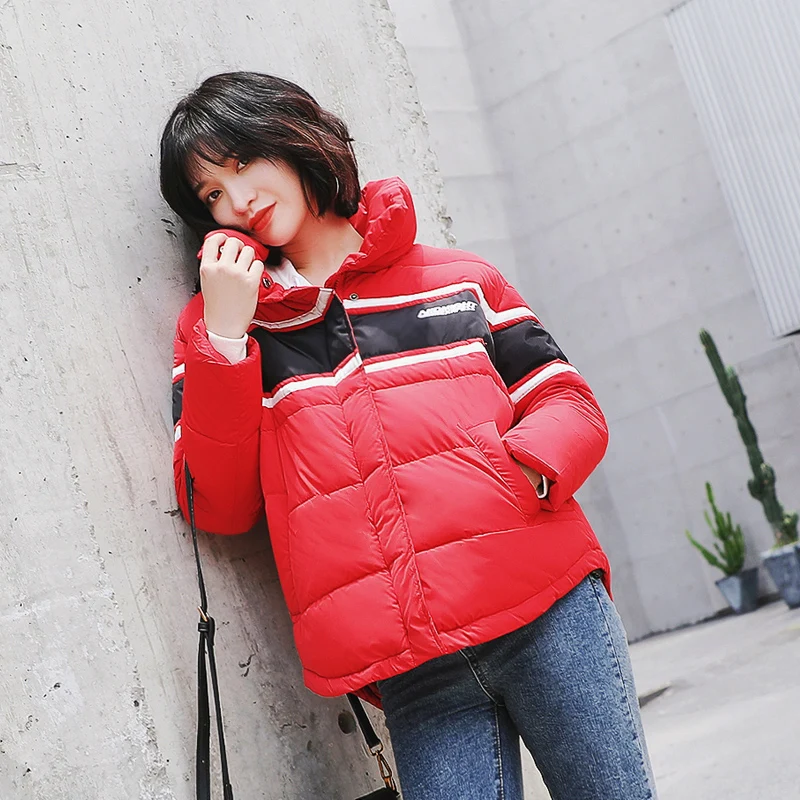 

Women Short Cotton Jacket 2019 Winter New Style Fashion Irregular Coat Casual Loose Large size Female Coat Jacket NZYD190A