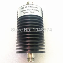 50 Вт 6 дБ Высокочастотный коаксиальный аттенюатор DC-3GHz 50ohm N Мужской к N гнездовой разъем