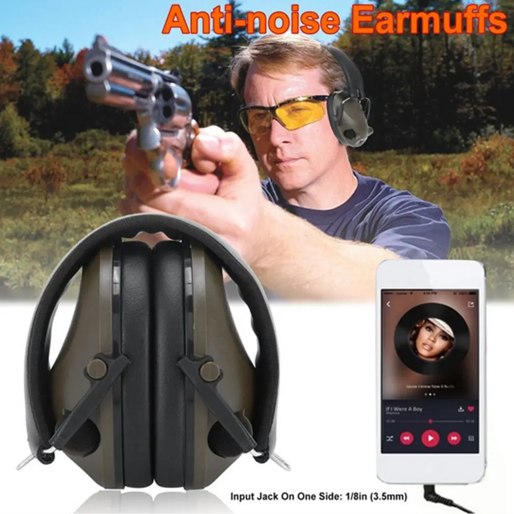 العسكرية التكتيكية Earmuff تخفيض الضوضاء الصيد الرماية سماعة مكافحة الضوضاء الأذن المدافعين السمع حامي