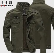 2017 neue Ankunft Regelmäßige plus größe plus casual Männer Jacke Stehen Kragen baumwolle armee cargo-casual männer mantel