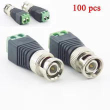 Gakaki, 100 шт./лот,, коаксиальный кабель Cat5 на Bnc, мужской разъем, коаксиальный Av переходник, BNC, UTP, видео балун, разъем, адаптер, BNC штекер Gakaki, 100 шт./лот,, коаксиальный кабель Cat5 на Bnc, мужской разъем, коаксиальный Av переходник, BNC, UTP, видео балун, разъем, адаптер, BNC штекер