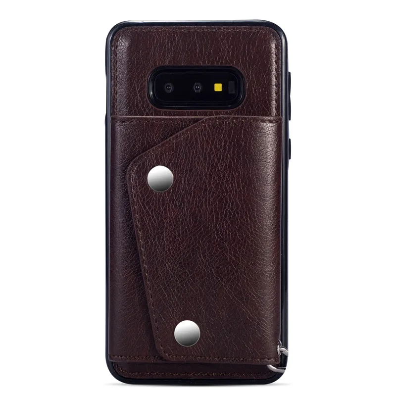 Для samsung Galaxy S10 S8 S9 Plus Роскошный кожаный чехол-кошелек для samsung Galaxy S7 Edge держатель для карт защитный чехол для телефона - Цвет: Brown