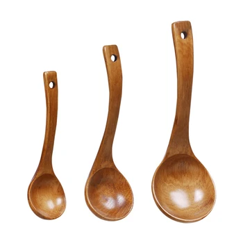 Natural Wood Long Spoon