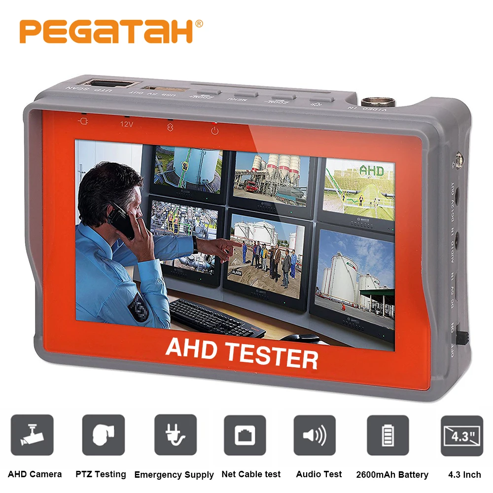 4 3 inch AHD Tester 1080P Analog font b Camera b font Testing 12V1A Output PTZ