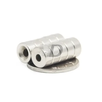 

50pcs Super Strong Round Neodymium Countersunk Ring Magnets 10mm x 5mm Hole: 3.5mm N35 Neodymium Magnet Free Shipping