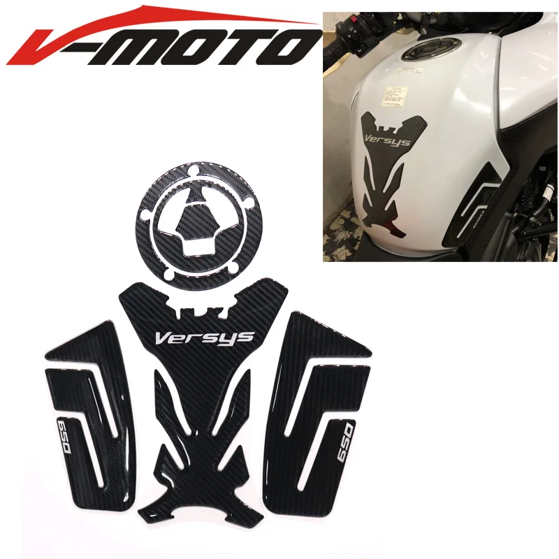 

2019 Motorcycle Accessories 3D Fiber Sticker Sets Tank Decal Protector Pad Set for KAWASAKI Versys 650