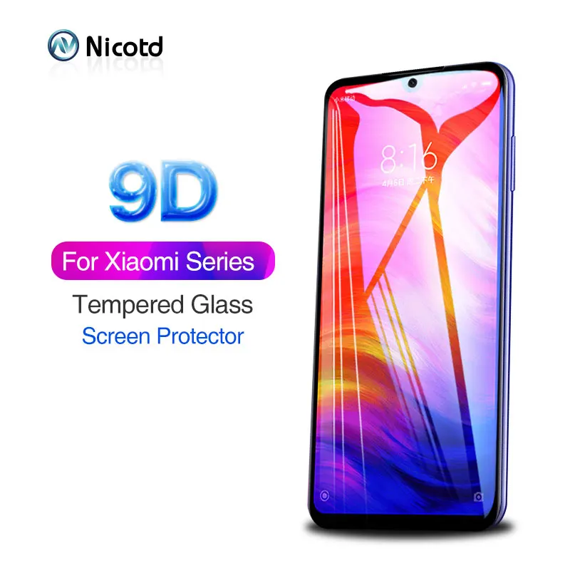 

9D For Xiaomi 9 Glass Screen Protector For Redmi 4A 7 Note 7 5 6 Pro Tempered Glass Film For Redmi 5plus GO 4x Mi Pocophone F1