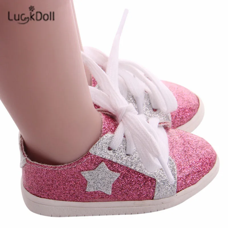 LUCKDOLL вафельная пятиугольная обувная игрушка ShoesFit 18 дюймов американская 43 см детская кукла одежда аксессуары, игрушки для девочек, поколение, день рождения Gif