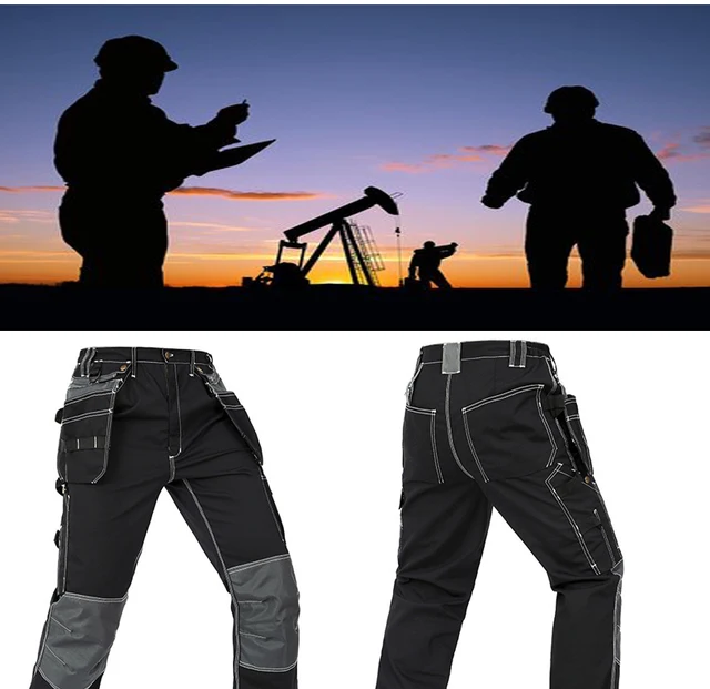 Pantalones de trabajo multifuncionales para hombre, ropa de trabajo  resistente al desgaste, de alta calidad, para reparación mecánica -  AliExpress