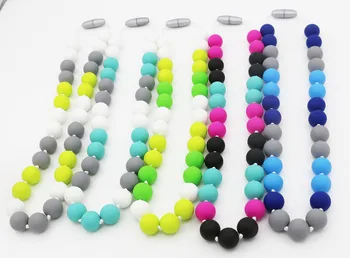 

2015 NEW Baby and Mommy Beads Food Silicone Teething Necklace Pendants Nursing necklace Food Grade Silicone Beads