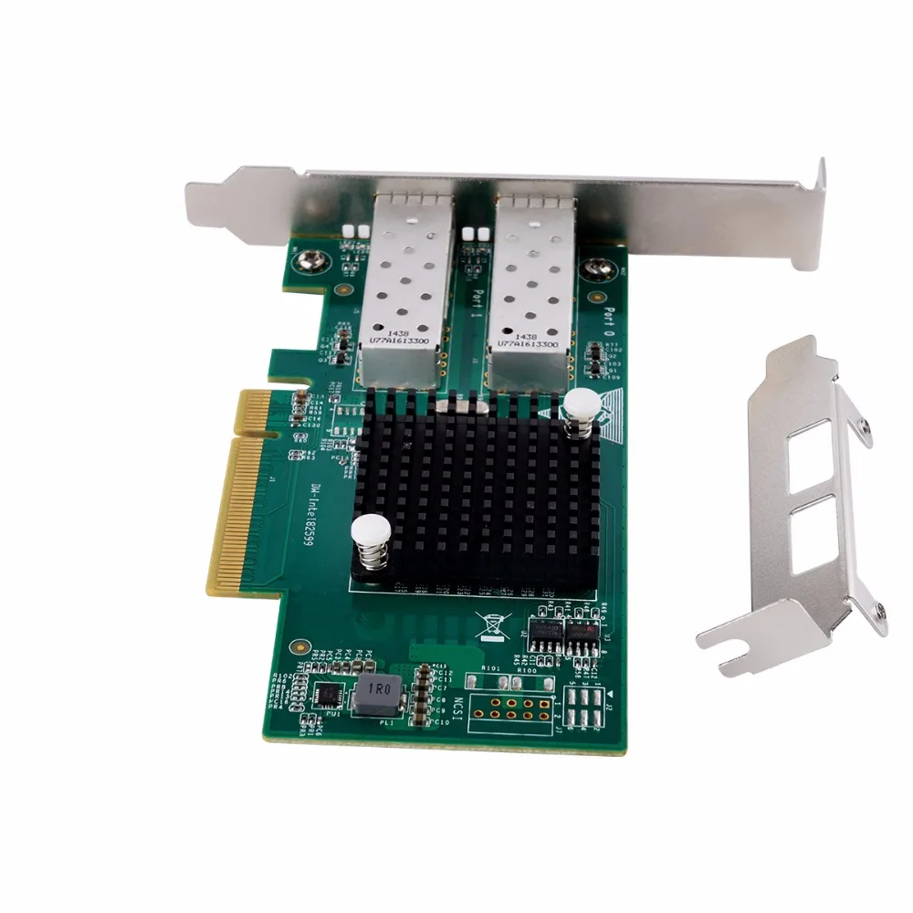 Сетевой адаптер ORICO PCIE 2 порта 10 Гбит чип INTEL82599ES совместимый с переключателем