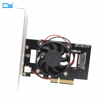 

PCI-E 3.0 x4 Lane Host Adapter Converter Card M.2 NGFF M Key SSD to Nvme PCI Express with Cooling Fan