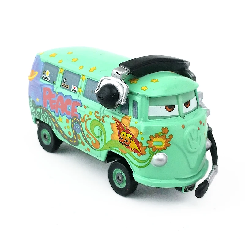 Disney Pixar Cars Fillmore With Headset 1:55 Diecast Metal Alloy Toy Car Model Loose New Kids Boy Xmas Gift Free Shipping