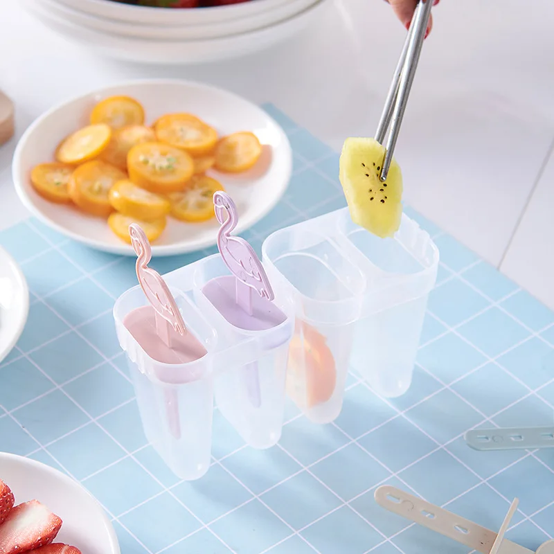 Ice cream maker Silicone Mold Flamingo Ice Tray Ice Cube Tray Chocolate Mould DIY Ice Cream Tools Cooking tools (1)