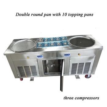 

Popular US and Southeast Asia cold pan ice pan fry fried ice cream machine(2+10)