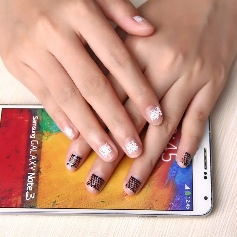 

High Quality Beauty 30pcs 3D Lace Design Nail Art Stickers Flower Manicure Nail Decals Tips